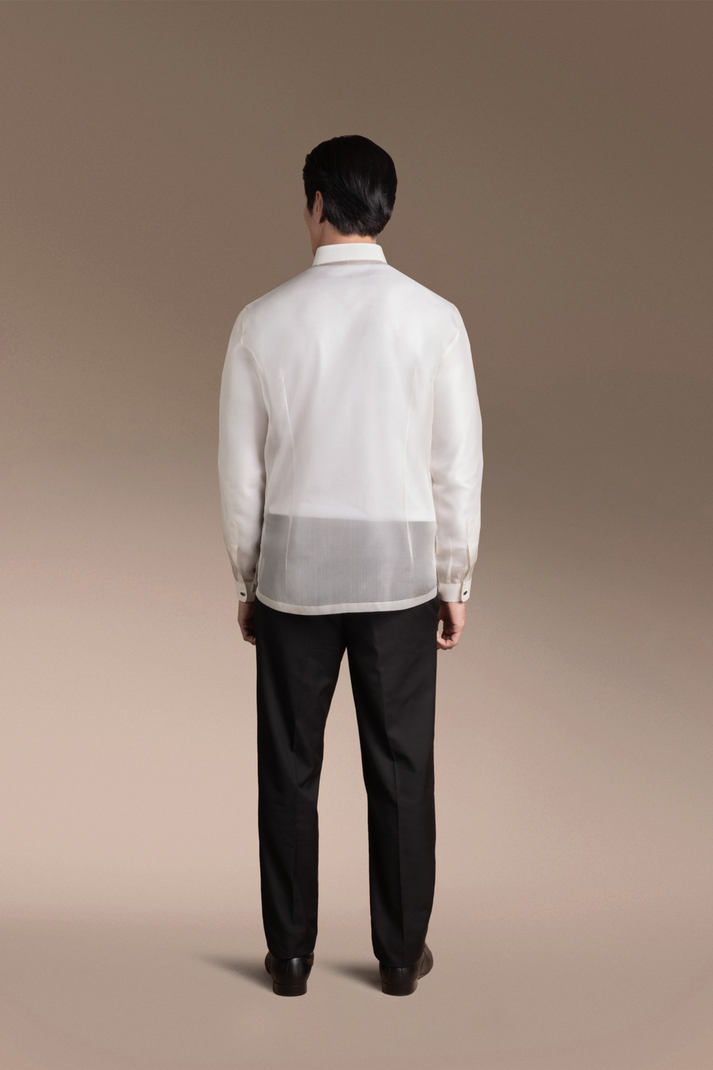 Onesimus Men’s Formal Barong Tagalog, Classic Pure Natural Silk, Embroidered