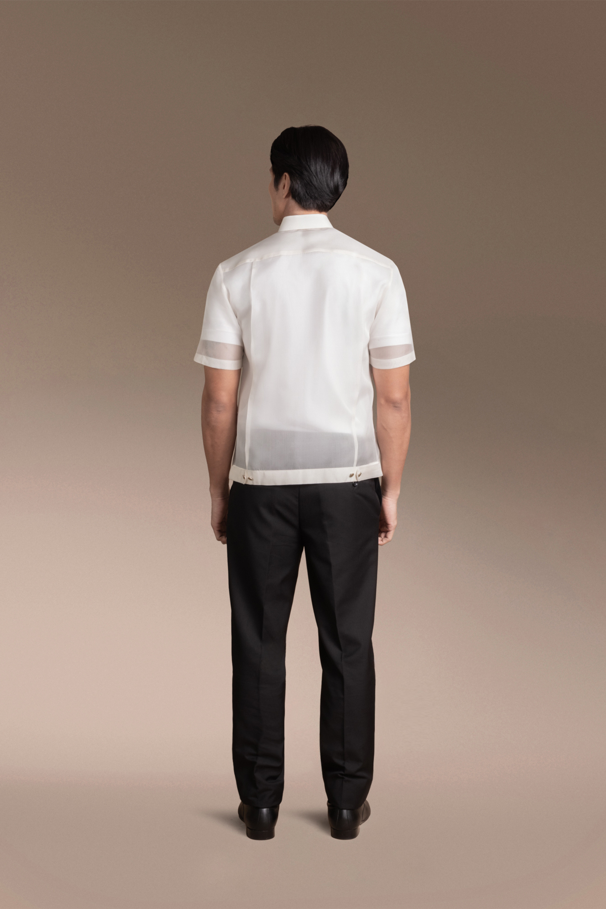 Onesimus Men’s Formal Barong Tagalog, Classic Pure Natural Silk, Embroidered