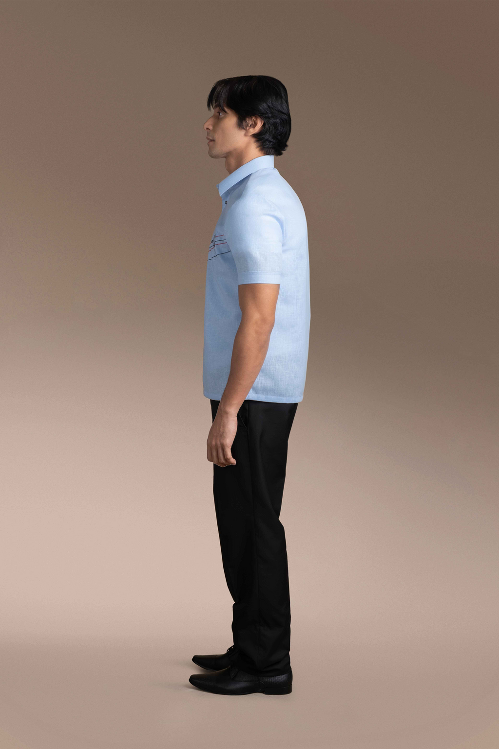 Onesimus Men’s Office Barong, Polyester-cotton Blend, Embroidered