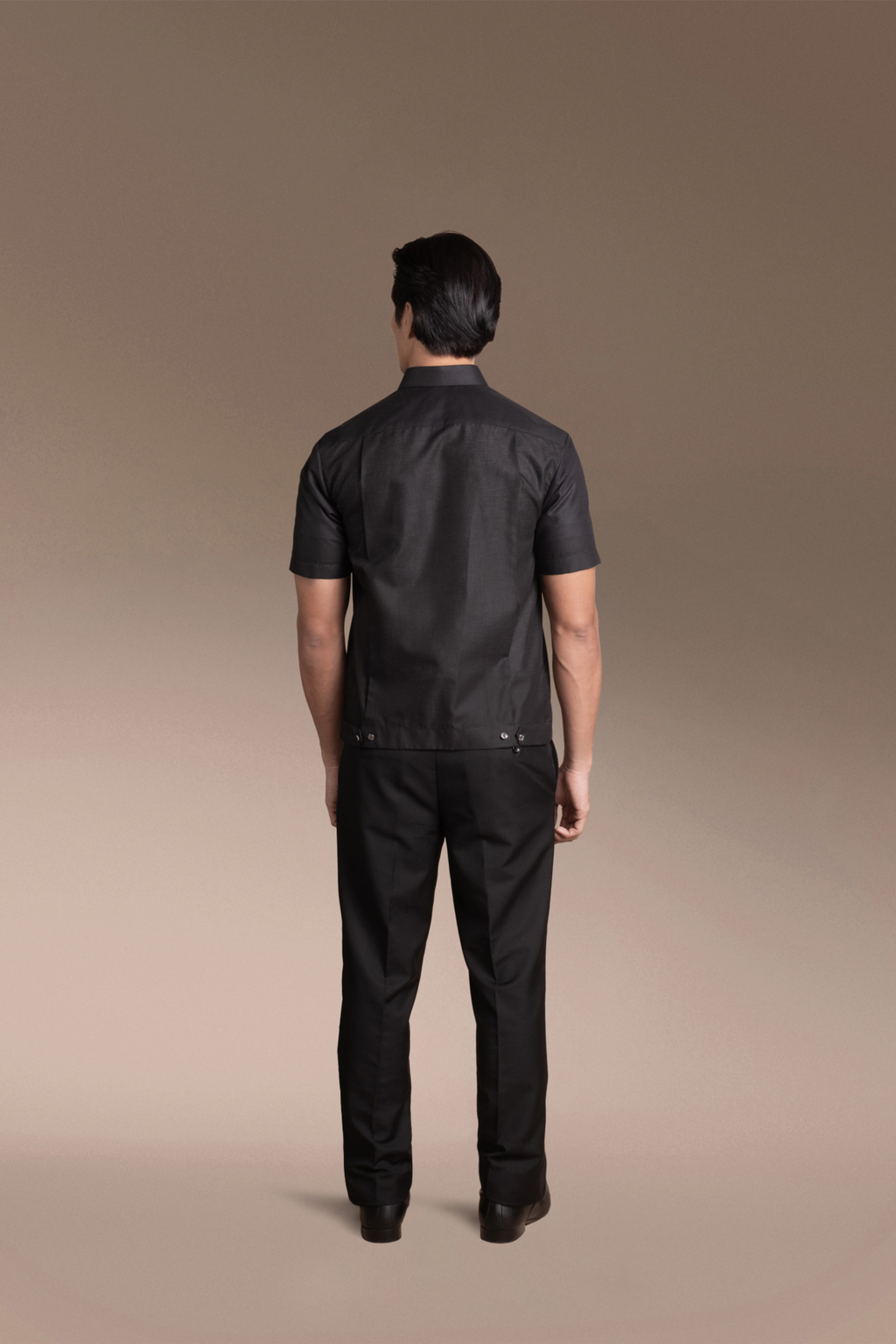 Onesimus Men’s Office Barong , Polyester-cotton Blend, Applique