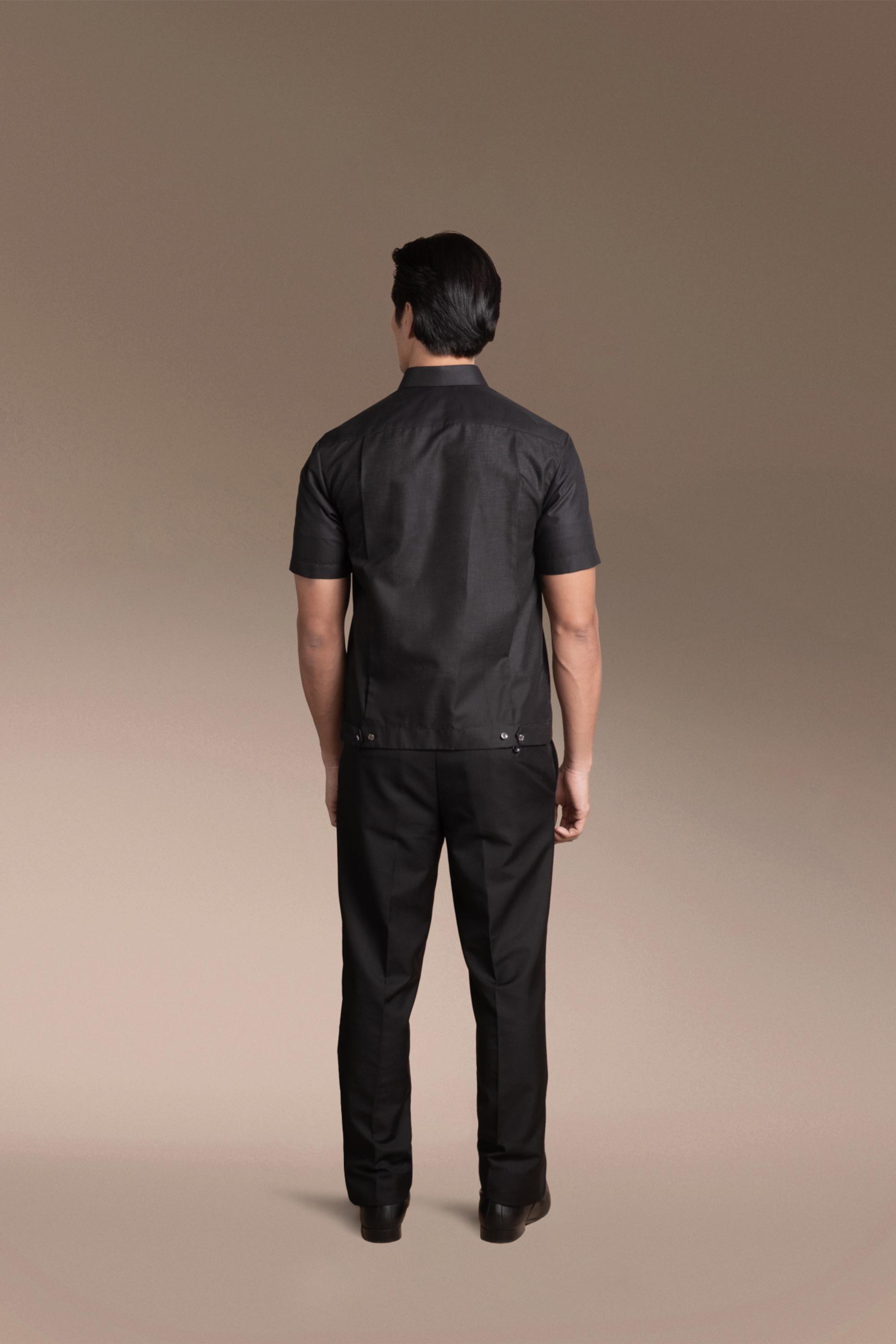Onesimus Men’s Office Barong , Polyester-cotton Blend, Applique