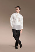 Onesimus Men’s Formal Barong Tagalog, Classic Pure Natural Silk, Embroidered