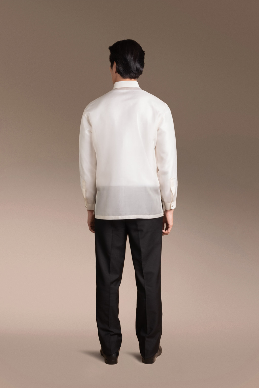 Onesimus Men’s Formal Barong Tagalog, Classic Pure Natural Silk, Embroidered