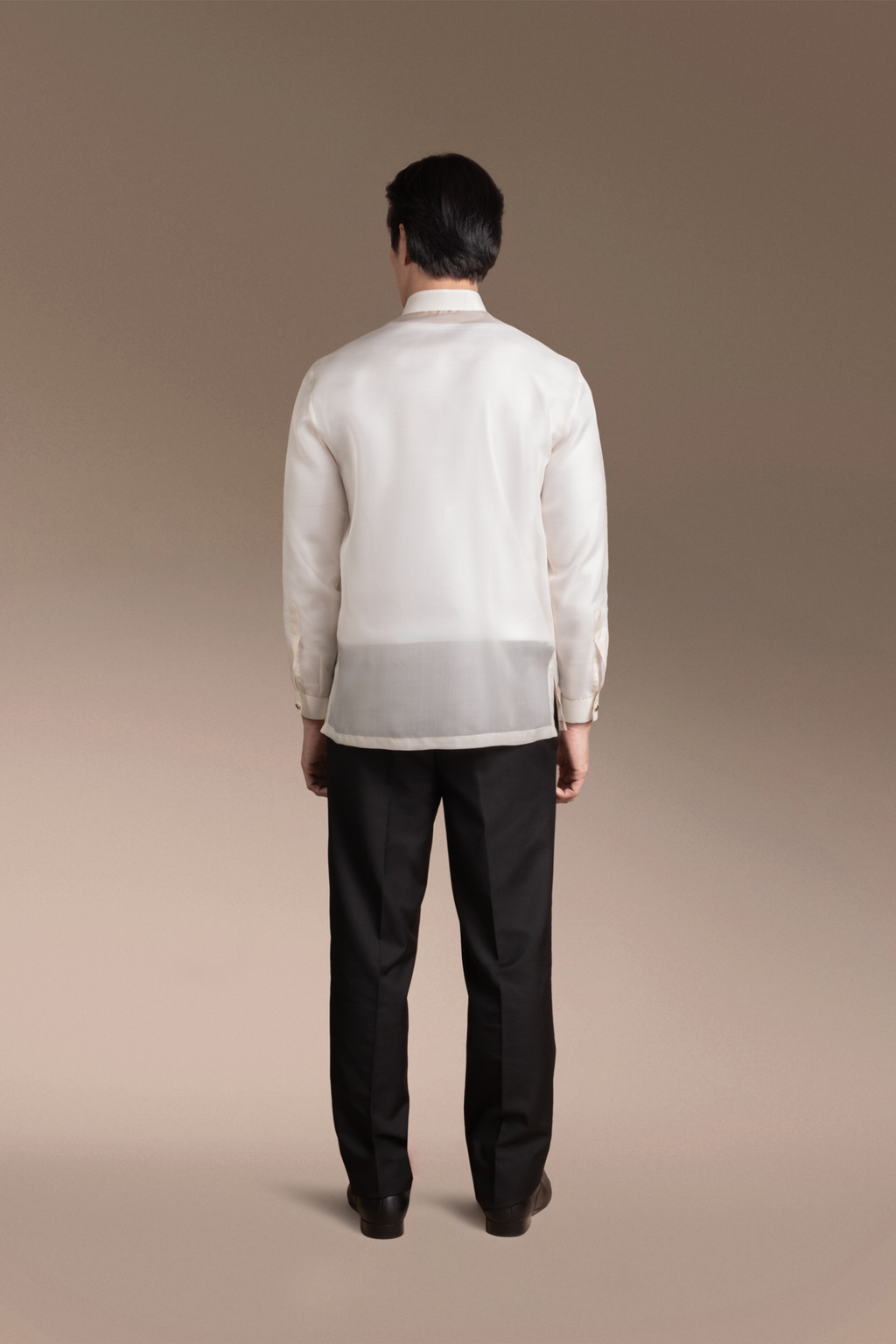 Onesimus Men’s Formal Barong Tagalog, Classic Pure Natural Silk, Embroidered