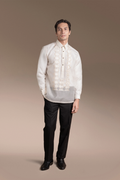 Onesimus Men’s Formal Barong Tagalog,  Classic Pure Natural Silk, Embroidered