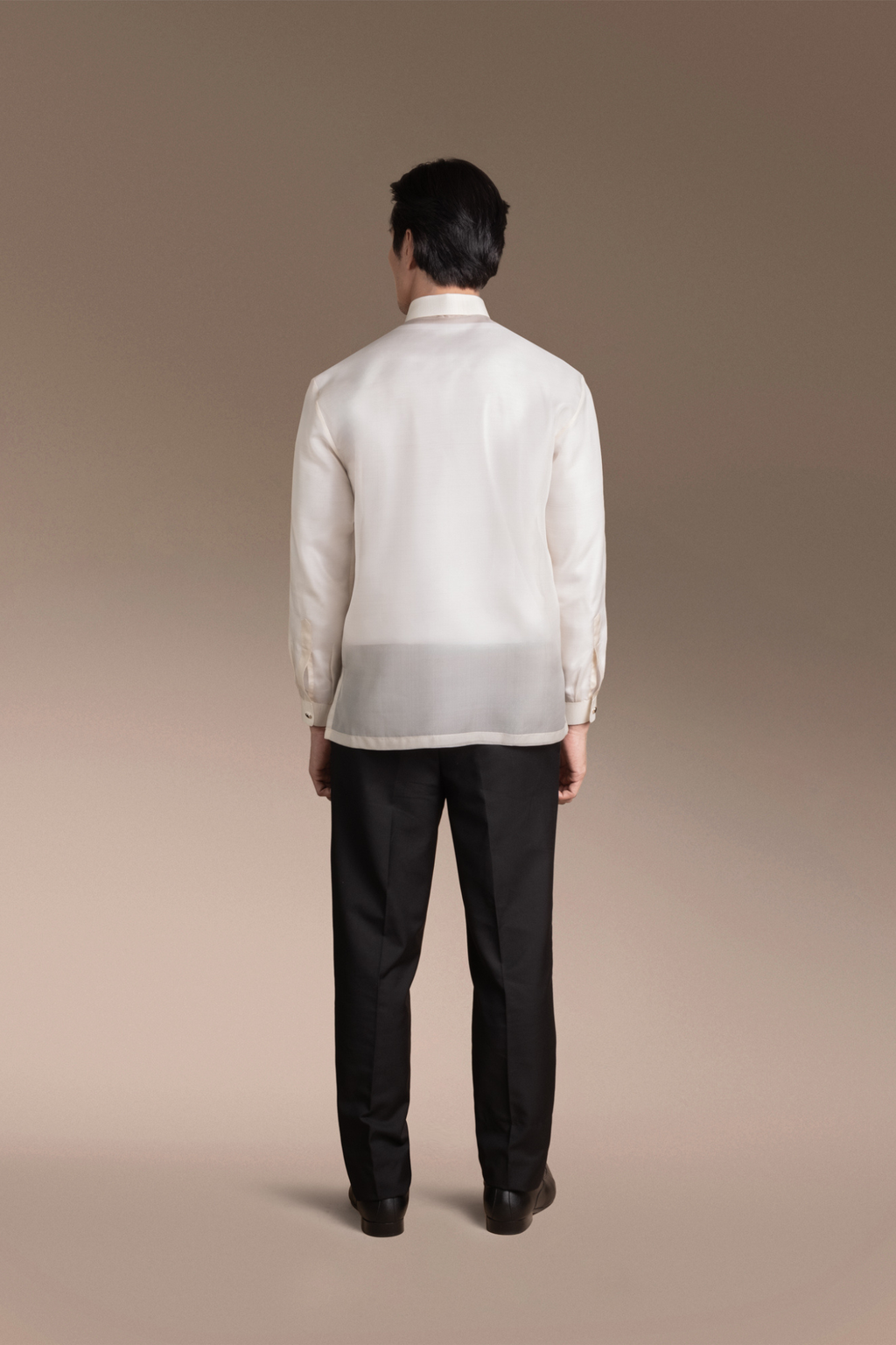 Onesimus Men’s Formal Barong Tagalog,  Classic Pure Natural Silk, Embroidered