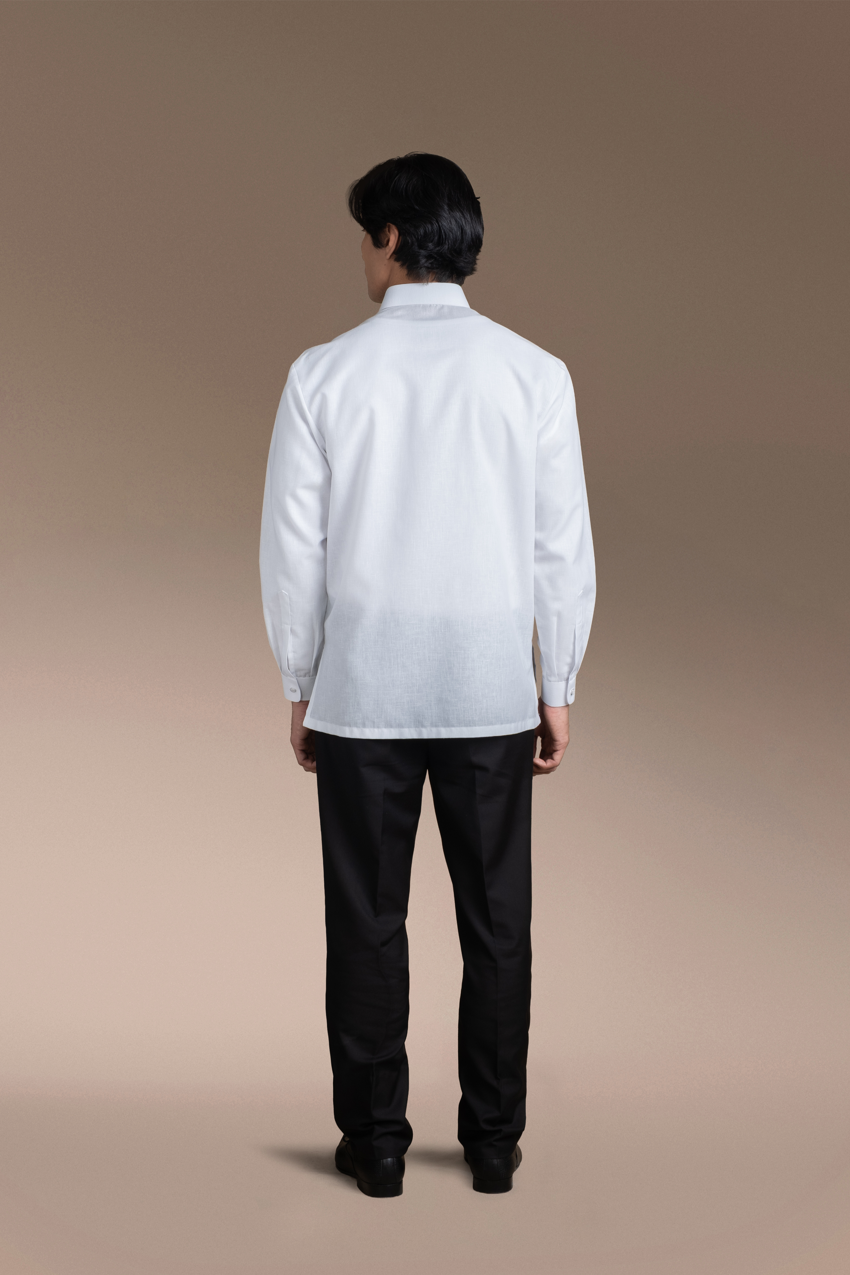 Onesimus Men’s Office Barong, Polyester-cotton Blend, Embroidered