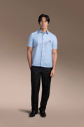 Onesimus Men’s Office Barong, Polyester-cotton Blend, Embroidered