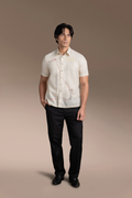 Onesimus Men’s Office Barong, Polyester-cotton Blend, Embroidered