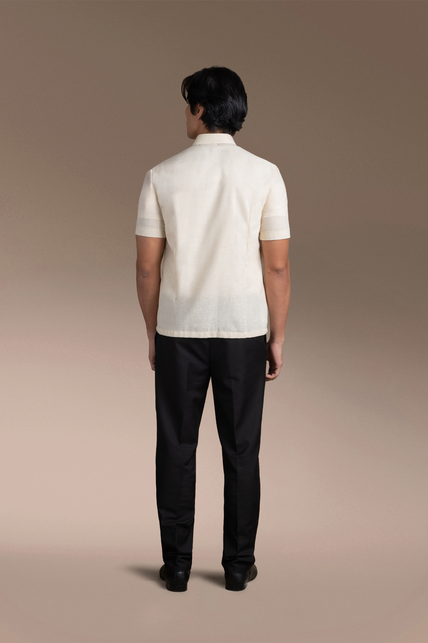 Onesimus Men’s Office Barong, Polyester-cotton Blend, Embroidered